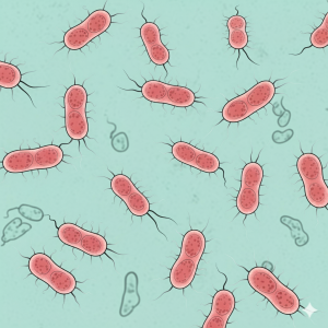 माइक्रोस्कोप के नीचे Bordetella pertussis बैक्टीरिया।