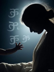 'पोस्टपार्टम साइकोसिस' से जूझती एक माँ, भारतीय अंधविश्वास के साये में।