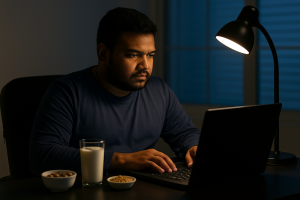 “Healthy weight gain tips for night shift workers”