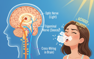Photic Sneeze Reflex, Achos, Sun Sneeze, Sneezing in sunlight, Health facts, Human body, Neurology, Genetics, Reflex, Sunlight sensitivity