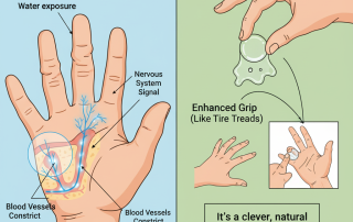 shrivel up fingers